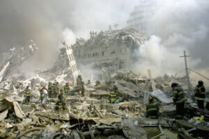 ‘We watched in awe over and over the twin towers crumble like crackers’
